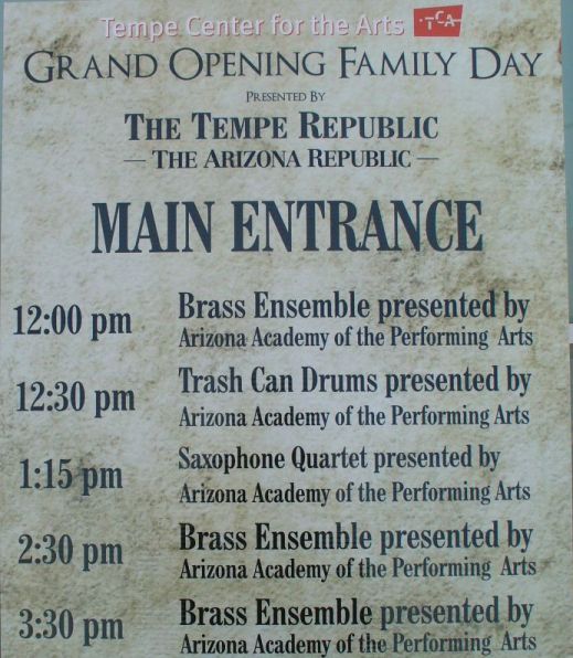Grand opening of the Tempe Cesspool for the Arts